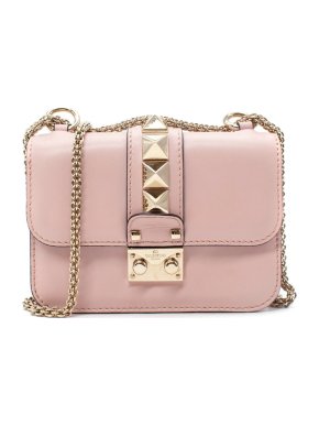 Valentino Garavani Pale Pink Glam Lock Shoulder Bag