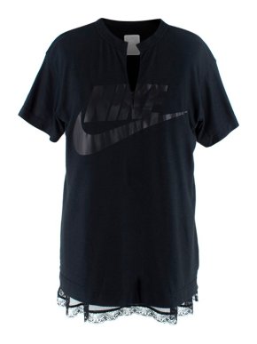Nike Black Lace-Trimmed T-Shirt