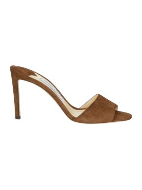 Jimmy Choo Cacao Stacey 85 Mules