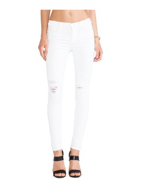 J Brand White Distressed Skinny Jeans