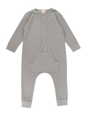 The Simple Folk Waffle Knit Grey Baby Grow