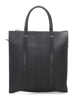 Balenciaga Black Python XL Tote Bag