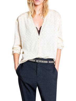 Zadig & Voltaire Ivory Taki Jac silk blouse