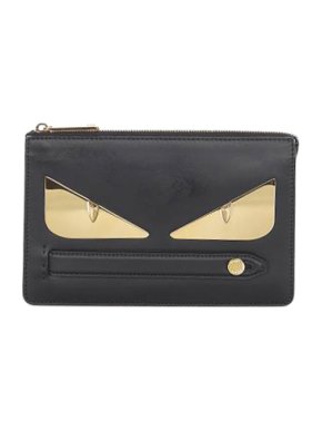 Fendi Monster Leather Clutch