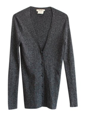 Max Mara Black Lurex Knit Cardigan