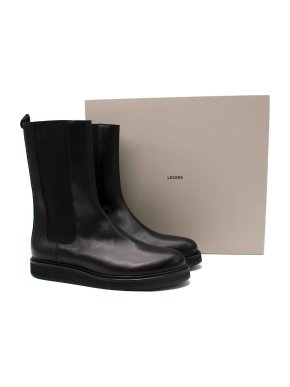 Legres Black 18 Leather Chelsea Boots