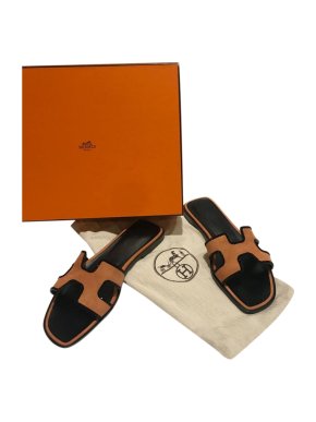 Hermes Strass Lined Chevre Oran Sandals