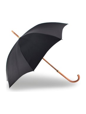 Hermes Black Wooden Umbrella