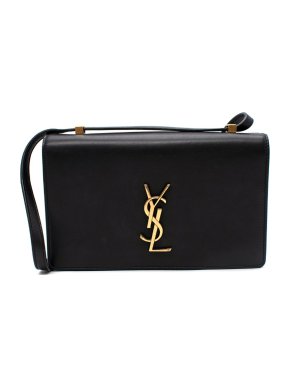 Saint Laurent Black Calfskin Monogram Dylan Shoulder Bag