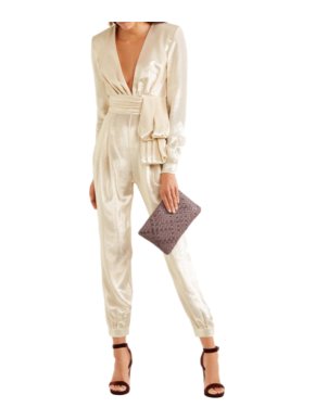 Zuhair Murad Metallic Gold Jumpsuit