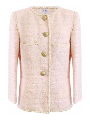 Chanel Pale Pink Lesage Tweed Jacket