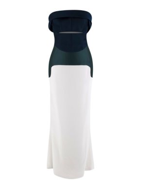 Antonio Berardi Colourblock Strapless Fitted Gown