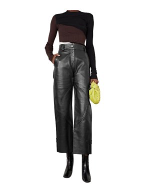 Petar Petrov Hunter paneled leather straight-leg pants