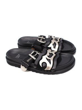 Toga Virilis Leather & Nylon Men's Buckle Sandals