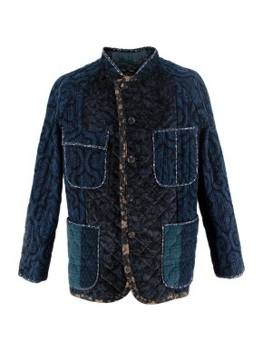 Needles Men's S Paisley Print Multicolour Corduroy Jacket