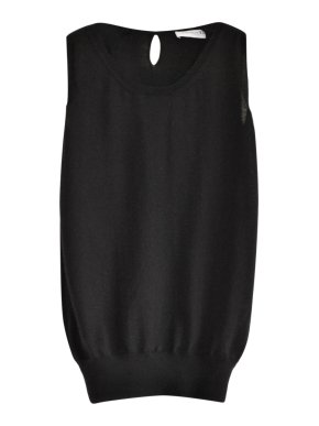 Christian Dior Black Cashmere Sleeveless Knit Vest