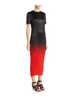 Alexander Wang red Micro Pleat Dress
