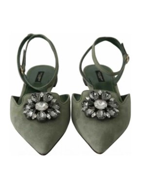 Dolce & Gabbana Sage Green Belucci Slingbacks