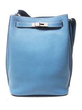 Hermes Rare Blue Taurillon Clemence So Kelly