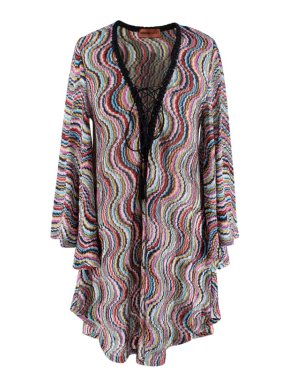 Missoni Mare Metallic Crochet Knit Kaftan