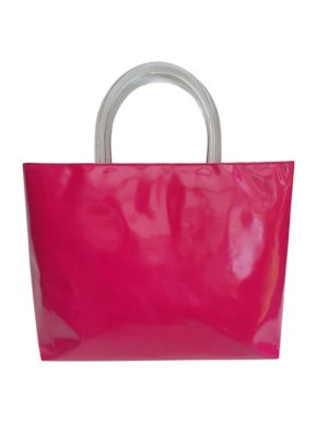 Prada Pink Patent Vintage Tote with Perspex Handles