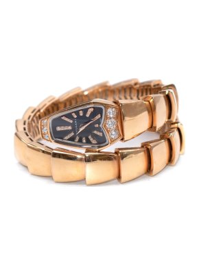 Bvlgari 18kt Rose Gold Diamond Serpenti Jewellery Watch