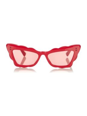 Valentino Red Cat Eye Tinted Sunglasses