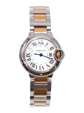 Cartier Steel & Rose Gold 28mm Ballon Bleu Watch