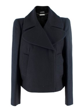 Alexander McQueen Black Wool Jacket with Oversize Lapels