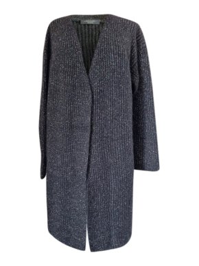 Max Mara Black Lurex Knit Cardigan