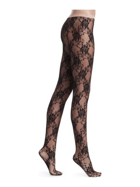 Gucci Black Floral Lace Tights