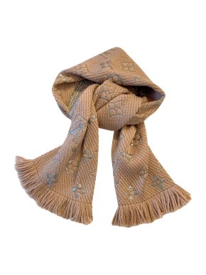 Louis Vuitton Beige Logomania Shine Scarf