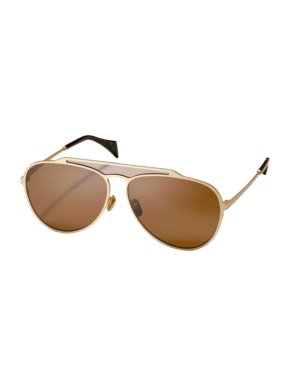 Yohji Yamamoto Double Bridge Mens Aviator Sunglasses