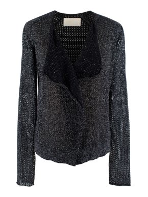 Zadig & Voltaire Black Lurex Knit Daphnee Cardigan