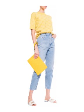 Gucci Yellow Lurex GG Knit Top