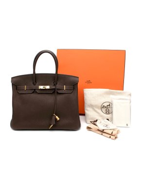Hermes Togo Leather Ebene Birkin 35 GHW