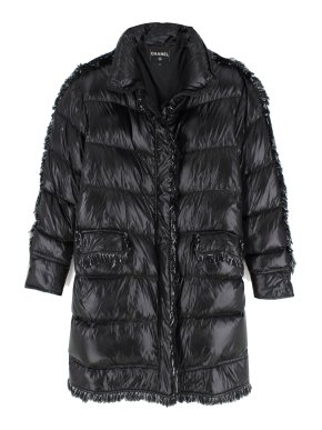 Chanel Coco Neige Quilted Goose Down Black Jacket