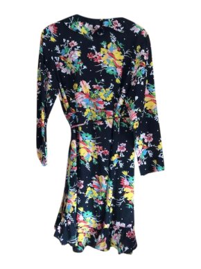 Rixo floral silk wrap dress