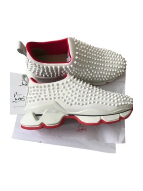 Louboutin white spike sock Donna sneakers