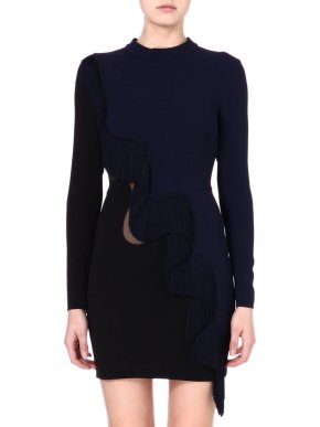 Stella McCartney black Alba fringe detail dress