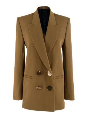 Petar Petrov Wool Gabardine Double Breasted Blazer
