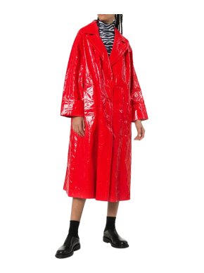 Stand Studio Red Lexi Patent Coat