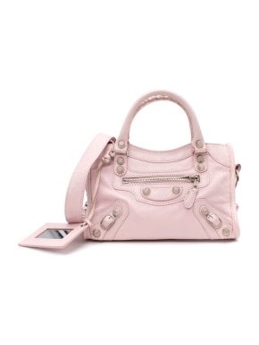 Balenciaga Pink Leather Classic City Mini Tote Bag