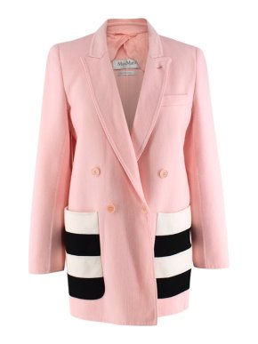 Max Mara Pink Wool Blazer Jacket