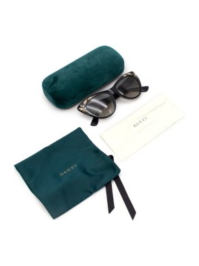 Gucci Black Cat Eye Mother of Pearl Embellished Sunglasses 1
