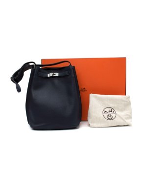 Hermes So Kelly Navy Blue Shoulder Tote Bag