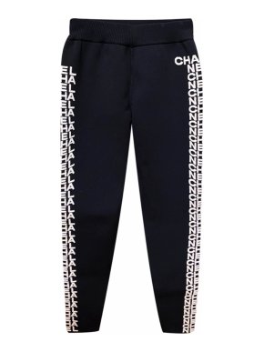 Chanel NEW black LOGO track pants from 2020 COCO Neige Collection.