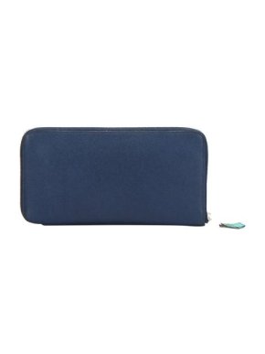 Hermes Ble Epsom Leather Azap Long Zip Wallet