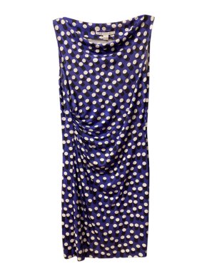 DVF Polka Dot Print Jersey Silk Dress