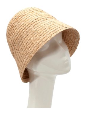 Ruslan Baginskiy Wide Brimmed Natural Straw Paper Cloche Hat